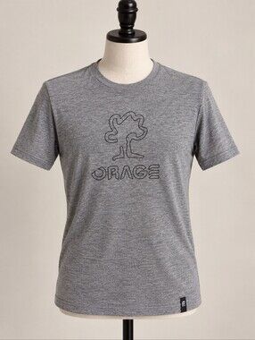 Orage Men’s Grey Logo Performance T-Shirt Size Medium